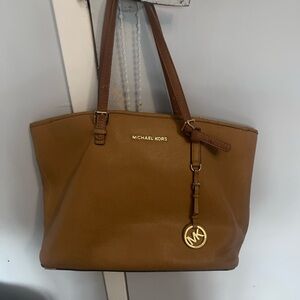 Michael Kors Tan Tote Bag with Gold Accents